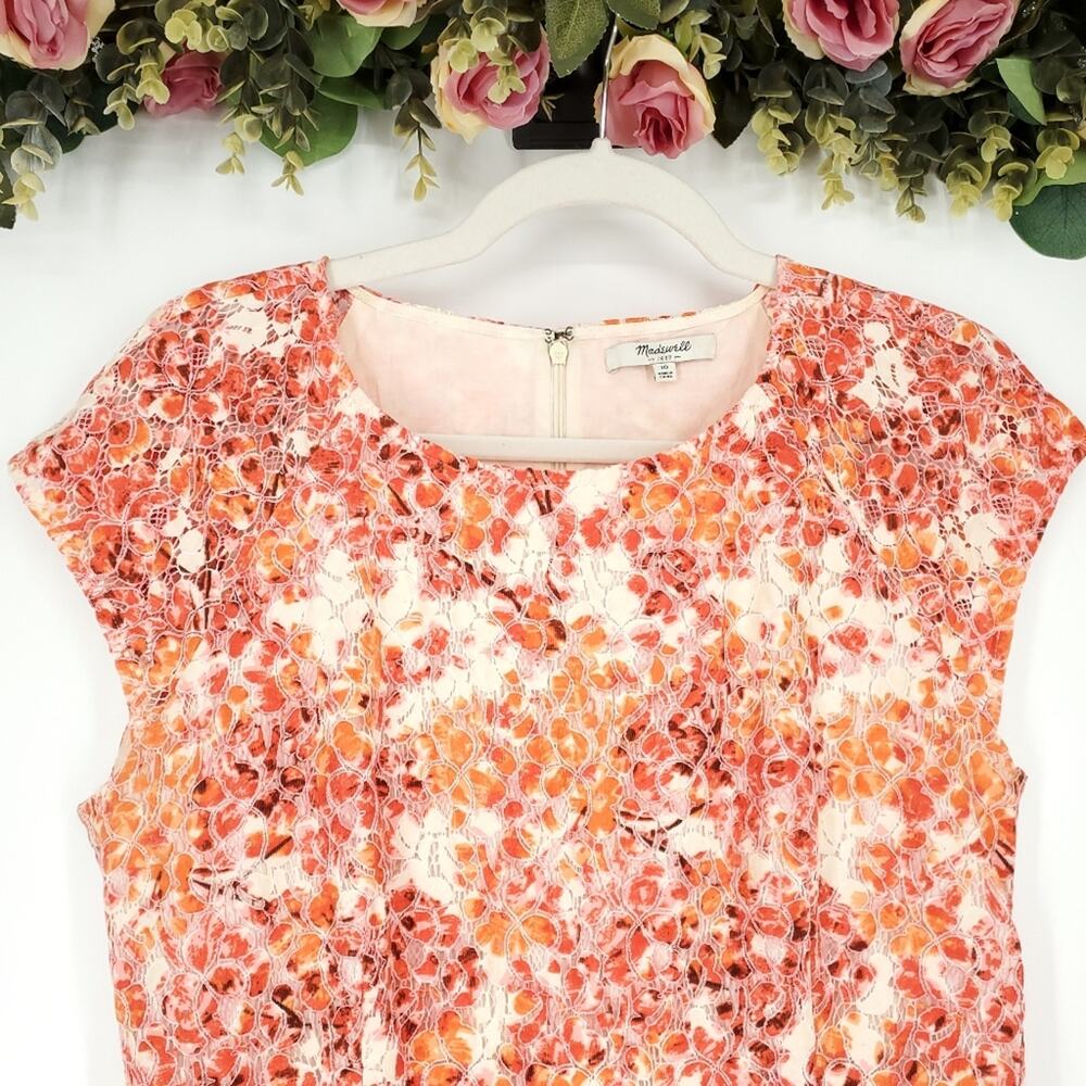 Madewell Watercolor Painted Lace Bloom Dress Size 10 - Picture 4 of 15
